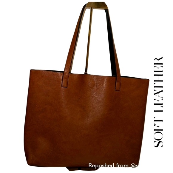 BEAUTIFUL BROWN LEATHER CARRY ALL! A MUST HAVE!! - Picture 2 of 14